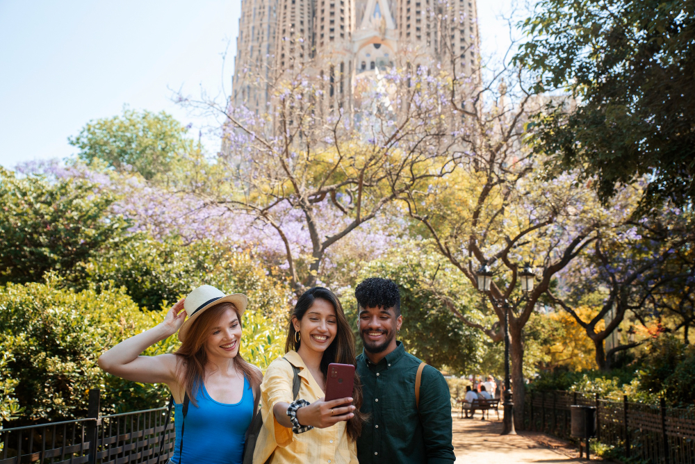 Turistas cliente Franqueira, viajando nos EUA